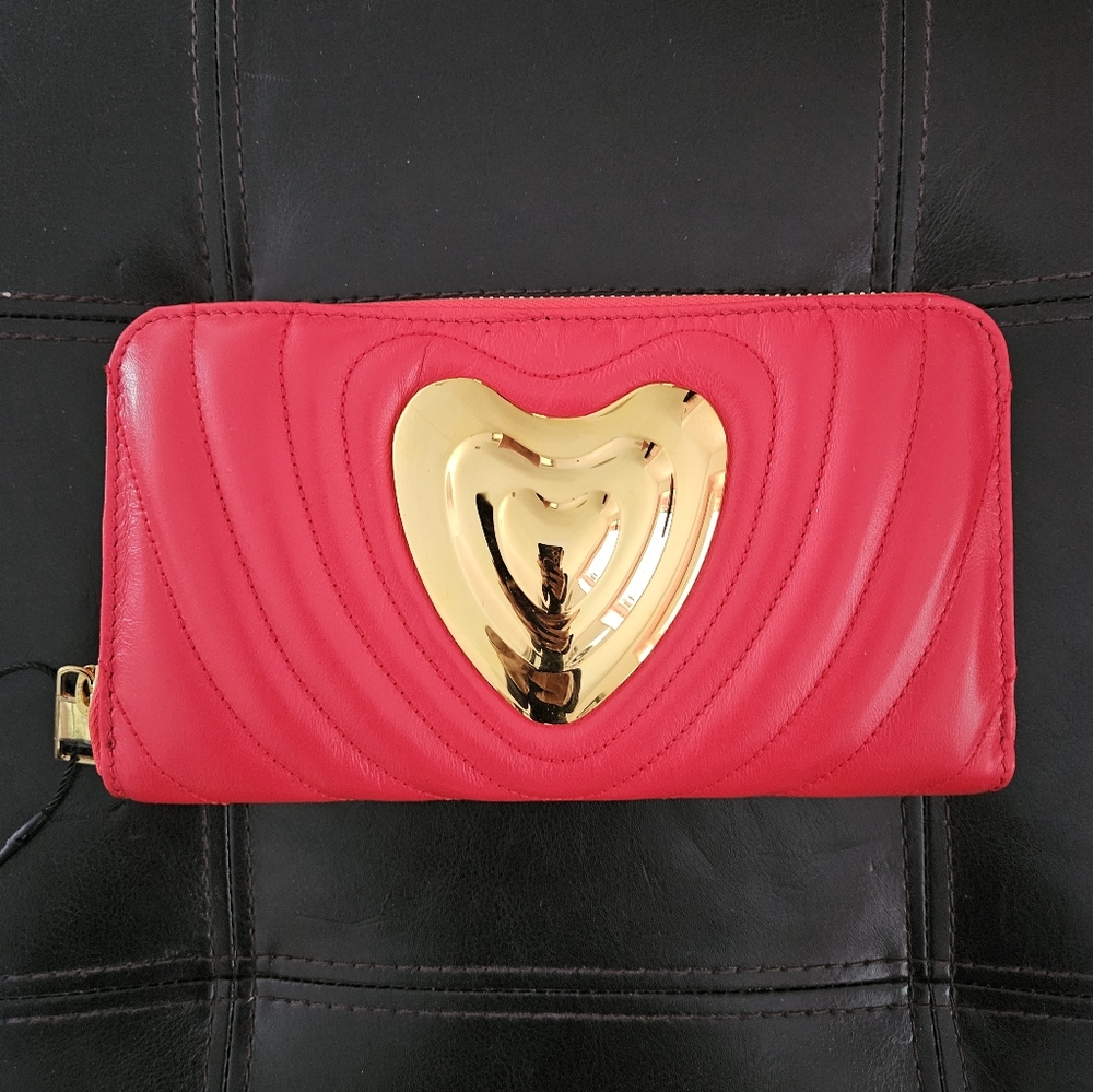Escada Red Rita Ora Heart Wallet
